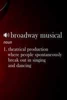 Notebook: Small Journal For Broadway Musical Fans And Theater Nerds I Funny Gift For Actor, Actress And Theatre Lovers 1650709218 Book Cover