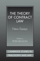 The Theory of Contract Law: New Essays 0521640385 Book Cover