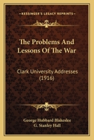 The Problems and Lessons of the War 1014003458 Book Cover
