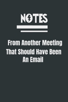 Notes From Another Meeting That Should Have Been An Email: best gift for friends: Notes for meeting and email 120 pages 1653300779 Book Cover