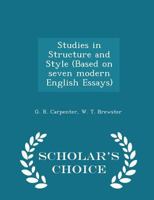 Studies in Structure and Style 1018297162 Book Cover