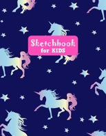 Sketchbook for Kids: Unicorn Unicorn Large Sketch Book for Drawing, Writing, Painting, Sketching, Doodling and Activity Book- Birthday and Christmas Gift Ideas for Kids, Girls, Boys, Teens and Women - 1655597167 Book Cover