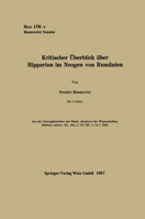 Kritischer Überblick über Hipparion im Neogen von Rumänien 3662234149 Book Cover