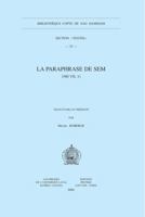 Paraphrase De Sem (Nh Vii, 1) (Bibliotheque Copte de Nag Hammadi) 9042907290 Book Cover