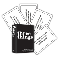 Three Things: A Game That Turns Strangers into Friends and Friends into Family 1582709645 Book Cover