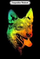 Composition Notebook: AUSTRALIAN CATTLE Colorful Rainbow Retro  Journal/Notebook Blank Lined Ruled 6x9 100 Pages 167214888X Book Cover