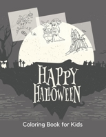 Happy Hallowen Coloring Book for Kids: Spooky Coloring Book For Creative Children Ages 8-12 B08F6X4KKJ Book Cover