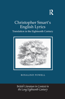 Christopher Smart's English Lyrics: Translation in the Eighteenth Century 0367880210 Book Cover