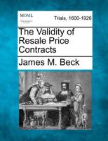 The Validity of Resale Price Contracts 1275764398 Book Cover