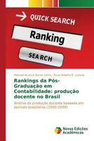 Rankings Da Pos-Graduacao Em Contabilidade: Producao Docente No Brasil 6130171757 Book Cover