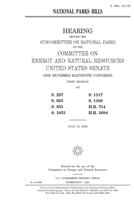 National parks bills 1690876247 Book Cover