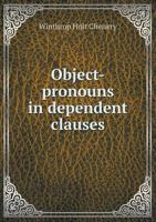 Object-Pronouns in Dependent Clauses 5518665024 Book Cover