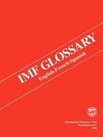 Imf Glossary: English-French-Spanish 1589061063 Book Cover