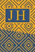 J H: Art Deco Initials J H Monogram Notebook, J H Monogrammed Journal Gift 1678423130 Book Cover