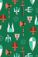 Viking Pattern - Go To Valhalla 34: Graph Paper 5x5 Notebook for Norse Mythology Lovers 1099719232 Book Cover