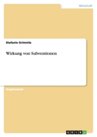 Wirkung Von Subventionen 3656200092 Book Cover