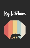 My Notebook: Sloth Retro And Vintage Style 100 Pages And Lined 1710007982 Book Cover