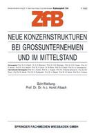 Neue Konzernstrukturen Bei Grossunternehmen Und Im Mittelstand 3322985709 Book Cover