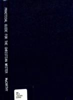 Practical Guide for the Christian Writer 0817009795 Book Cover