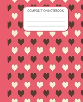 Composition Notebook: Valentine's Day Notebook, Wide Ruled Notebook For School Notes, Homes School Notebook, Gift for Kids, Students, Teens, 7.5 x 9.25 Inches 1678570443 Book Cover