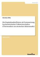 Die Kapitalmarkteffizienz als Voraussetzung hochentwickelter Volkswirtschaften (Überrenditen am deutschen Aktienmarkt) 3867461295 Book Cover