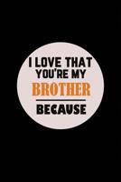 I Love That You're My Brother Because 1070290203 Book Cover