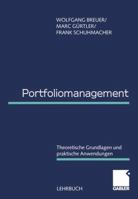 Portfoliomanagement. Theoretische Grundlagen und praktische Anwendungen. 3409115080 Book Cover