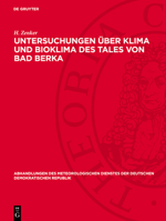 Untersuchungen Über Klima Und Bioklima Des Tales Von Bad Berka 3112777522 Book Cover