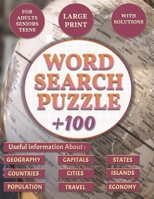 large print word search puzzle books for adults, seniors, teens / useful information about countries, states, cities, travel, islands, economy, ... For Friend, Family, men, women, dad, mom, B08JJGYDTG Book Cover