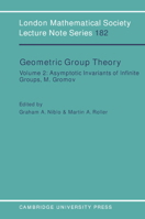 Geometric Group Theory (London Mathematical Society Lecture Note Series) 0521446805 Book Cover