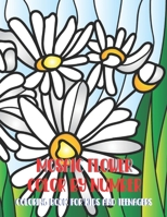 MOSAIC FLOWER COLOR BY NUMBER COLORING BOOK FOR KIDS AND TEENAGERS: 35 Large Print Unique Mosaic Color By Number Design for drawing and coloring ... Creative haven color by number Book B088Y4RQ9C Book Cover