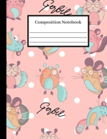 Composition Notebook: Adorable College Ruled School Journal with 100 Pages and a Cute Gerbil Pattern Design for Students, Teachers, Adults, Kids or Teens who love writing in 8.5x11 Perfect Christmas/B 1712099280 Book Cover