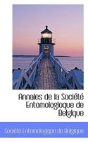 Annales de la Soci�t� Entomologloque de Belglque 0530195100 Book Cover