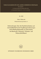 Untersuchungen über die Hautfettaufnahme und -auswaschbarkeit sowie Vergilbungserscheinungen durch Resthautfettanteile an Unterwäsche aus Baumwoll-, P 3663065537 Book Cover