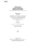 Protecting our financial infrastructure: preparation and vigilance B0848XQBFV Book Cover