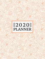 2020 Planner: Orange Floral 7.44 X 9.69 Organizer January to December One Full Year of Task Management 1692420038 Book Cover
