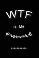 WTF Is My Password: Password Log Book And Internet Password Alphabetical Pocket Size Small Organizer Black Frame 6" x 9" Black For Men Women 1678869112 Book Cover