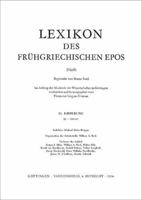 Lexikon Des Fruhgriechischen Epos Lfg. 21: Ra - Tektwn 3525255241 Book Cover