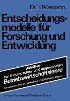 Entscheidungsmodelle Fur Forschung Und Entwicklung 3409332316 Book Cover