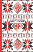 Notebook: Ruled pages - 5 x 8 inches - 100 pages - My Fallahi Cross stitch Embroidery Pattern (RED) 1677198311 Book Cover