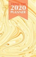 Small 5x8 2020 Planner: Yellow Marble Weekly, Monthly & Yearly Planner Jan 1, 2020 - Dec 31, 2020 A Year at A Glance - Inspirational Quotes - Daily To ... Creating A Life Worth Living Camile Planners 171224454X Book Cover