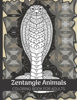 Zentangle Animals: Coloring Book for Adult,40 Intricate Designs of Different Animals with Abstract Bacground B0914PW53C Book Cover