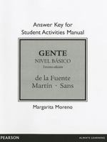 Answer Key for Student Activities Manual for Gente: Nivel Bsico 0205016251 Book Cover