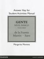 Answer Key for Student Activities Manual for Gente: Nivel B�sico 0205016251 Book Cover