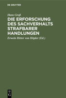 Die Erforschung Des Sachverhalts Strafbarer Handlungen: Ein Leitfaden Für Beamte Des Polizei Und Sicherheitsdienstes (German Edition) 311242655X Book Cover