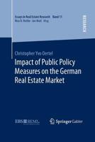 Impact of Public Policy Measures on the German Real Estate Market 3658115521 Book Cover