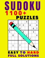 sudoku puzzles:sudoku 1100 puzzles: easy to hard full solutions B0BSJHSLW9 Book Cover