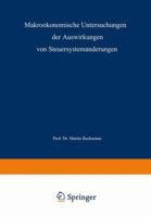 Makrookonomische Untersuchungen Der Auswirkungen Von Steuersystemanderungen 3663020290 Book Cover