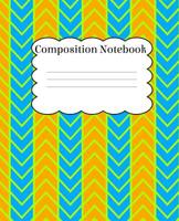 Composition Notebook: Bright Colored Vibrant Patterned Notebook With Wide Ruled Paper For Back To School 1070955469 Book Cover