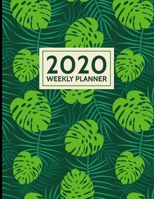 Weekly Planner 2020: Daily Organizer Book with Note Pages (January 2020 to December 2020) Green Tropical Leaves 1695310020 Book Cover